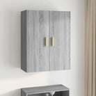 Klassieke hangkast van bewerkt hout met ruimtebesparend ontwerp - Grijs sonoma / 1 - Dressoirs & buffetkasten