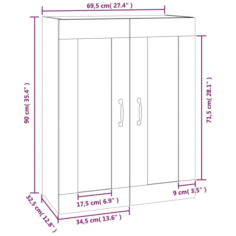 Klassieke hangkast van bewerkt hout voor ruimtebesparing en decoratie - Dressoirs & buffetkasten