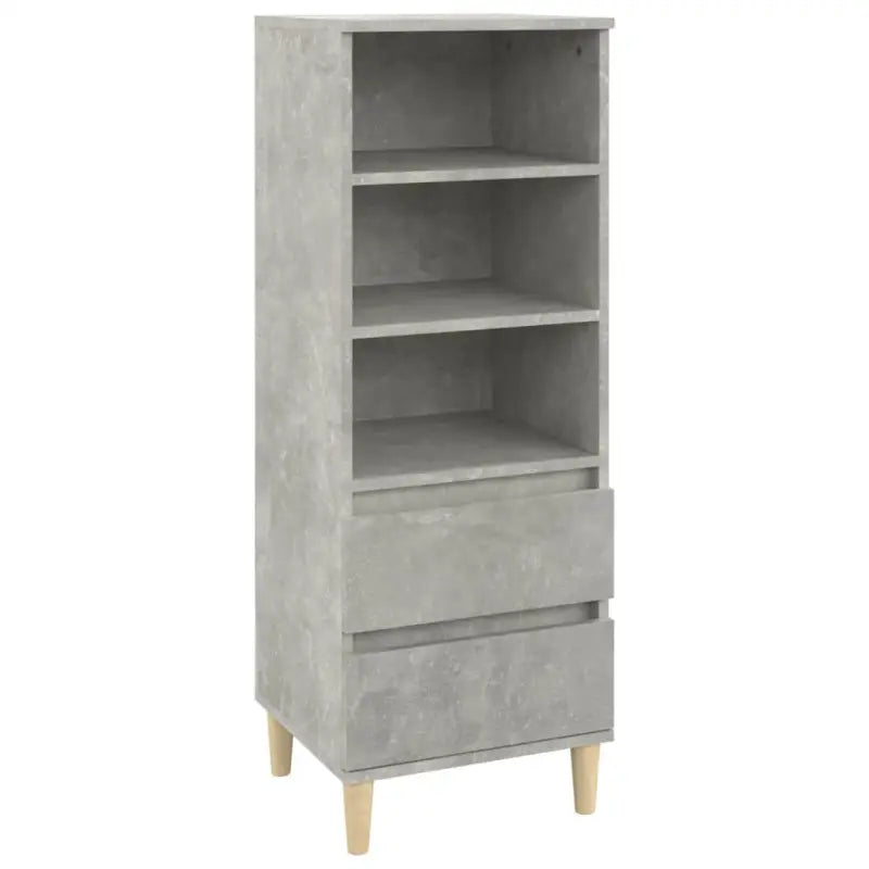 Klassieke hoge kast van bewerkt hout met houten poten en duurzame afwerking - Dressoirs & buffetkasten