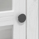 Klassieke hoge kast van massief grenenhout met metalen handgrepen - Wit / 1 - Dressoirs & buffetkasten