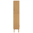 Klassieke houten boekenkast met massief grenenhout en houten poten - Bruin / 1 - Boekenkasten