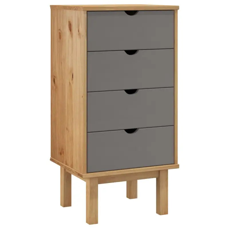 Klassieke houten ladekast van massief grenenhout met Scandinavisch design - Commodes & ladekasten