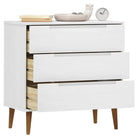 Klassieke houten ladekast van massief grenenhout voor scandinavisch interieur - Commodes & ladekasten
