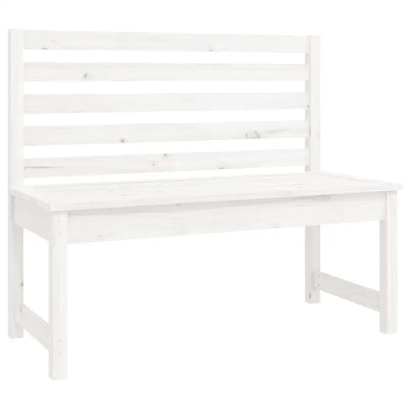Klassieke houten tuinset met massief grenenhout en stevig tafelblad - Wit grenenhout - Tuinsets