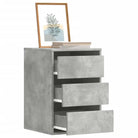 Klassieke ladekast van bewerkt hout met tijdloze uitstraling - Betongrijs / 40 x 41 x 58 cm / 1 - Commodes & ladekasten
