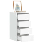 Klassieke ladekast van bewerkt hout met tijdloze uitstraling - Wit / 40 x 41 x 76 cm / 1 - Commodes & ladekasten