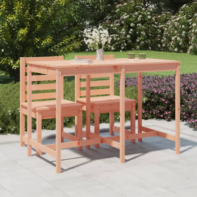 Klassieke Massief Grenenhouten Tuintafel voor buitengebruik - Natuurlijk douglashout / 159.5 x 82.5 x 110 cm / 1