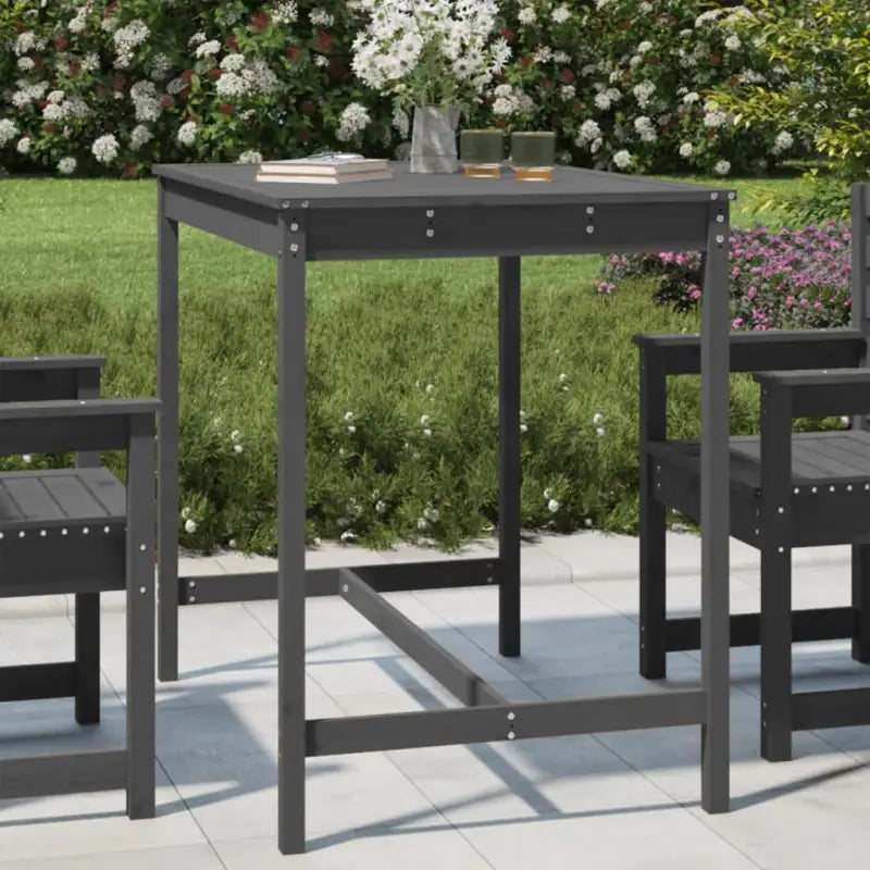 Klassieke Massief Grenenhouten Tuintafel voor buitengebruik - Grijs grenenhout / 121 x 82.5 x 110 cm / 1 - Tuintafels