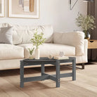 Klassieke salontafel van massief grenenhout met rustieke charme - Grijs / 87 x 48 x 35 cm / 1 - Salontafels