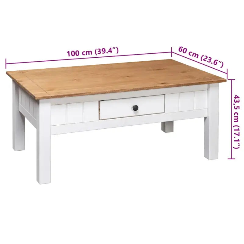 Klassieke salontafel van massief grenenhout voor een tijdloos interieur - Salontafels