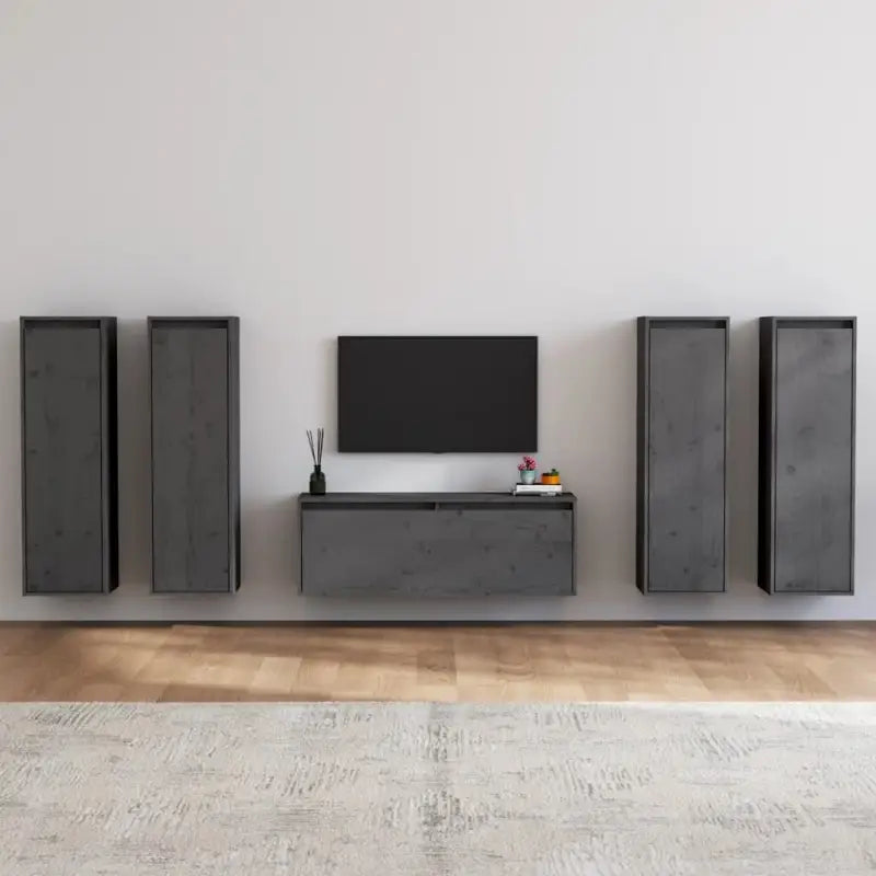 Klassieke televisiekast van massief grenenhout met trendy design - Tv-meubels