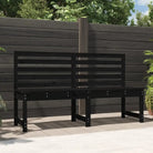 Klassieke tuinbank van massief Douglashout met gelat ontwerp - Zwart grenenhout / 157.5 x 48 x 91.5 cm / 1 - Tuinbanken