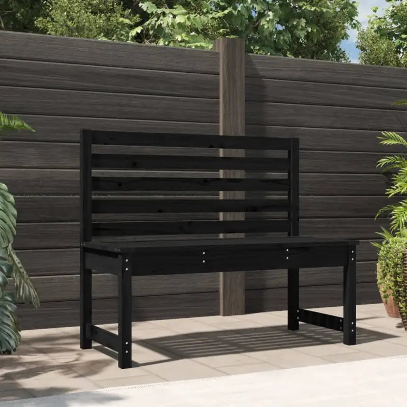 Klassieke tuinbank van massief Douglashout met gelat ontwerp - Zwart grenenhout / 109 x 48 x 91.5 cm / 1 - Tuinbanken