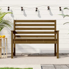 Klassieke tuinbank van massief grenenhout voor buitengebruik - Honingbruin grenenhout / 109 x 48 x 91.5 cm / 1