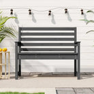 Klassieke tuinbank van massief grenenhout voor buitengebruik - Grijs grenenhout / 109 x 48 x 91.5 cm / 1 - Tuinbanken