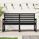 Klassieke tuinbank van massief grenenhout voor buitengebruik - Zwart grenenhout / 159.5 x 48 x 91.5 cm / 1 - Tuinbanken