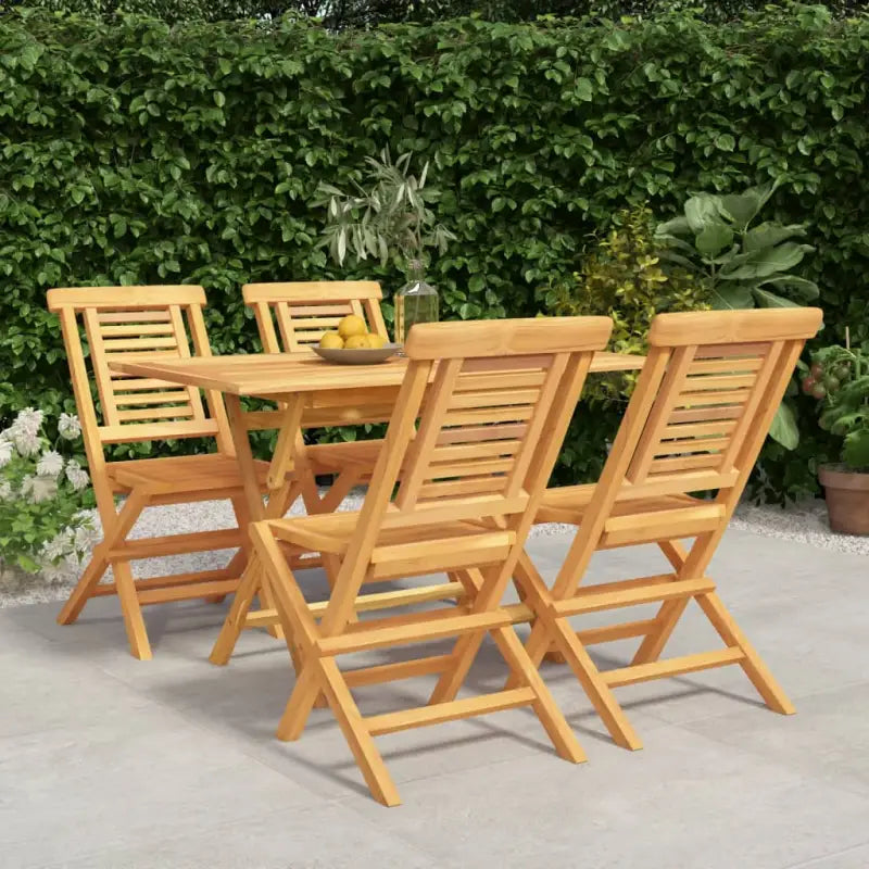Klassieke tuinset van massief teakhout voor een comfortabele ervaring - Zonder armleuning - Tuinsets