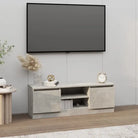 Klassieke TV-Kast met Deur in Hoogwaardig Bewerkt Hout - Betongrijs / 1 - Tv-meubels