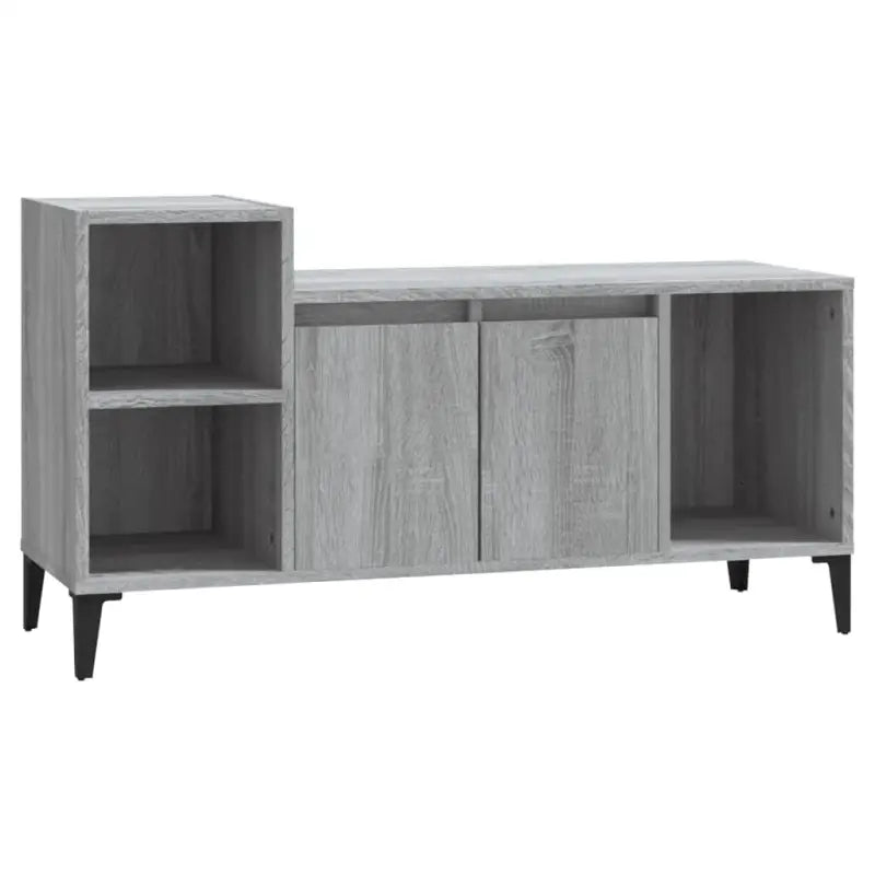 Klassieke Tv-meubel in grijs sonoma met bewerkt hout - Tv-meubels