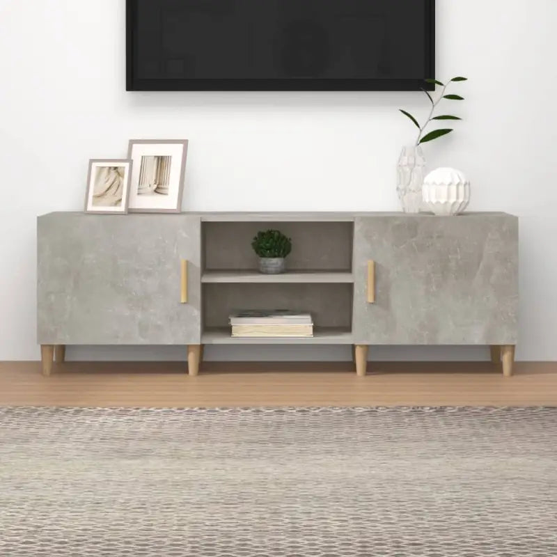 Klassieke Tv Meubel van Bewekt Hout voor een Stijlvolle Woonruimte - Betongrijs / 1 - Tv-meubels