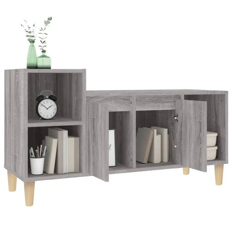 Klassieke Tv-meubel van bewerkt hout in grijs sonoma stijl - Tv-meubels