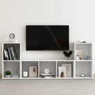 Klassieke Tv-meubels in bewerkt hout voor een trendy en praktische uitstraling - Wit / 1 - Tv-meubels