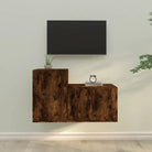 Klassieke TV-meubels met bewerkt hout voor een stijlvolle kamer uitstraling - Gerookt eiken / 2 - Tv-meubels