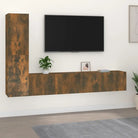 Klassieke Tv-meubels met bewerkt hout voor een stijlvolle kamer - Gerookt eiken / 4 / 80 cm - Tv-meubels