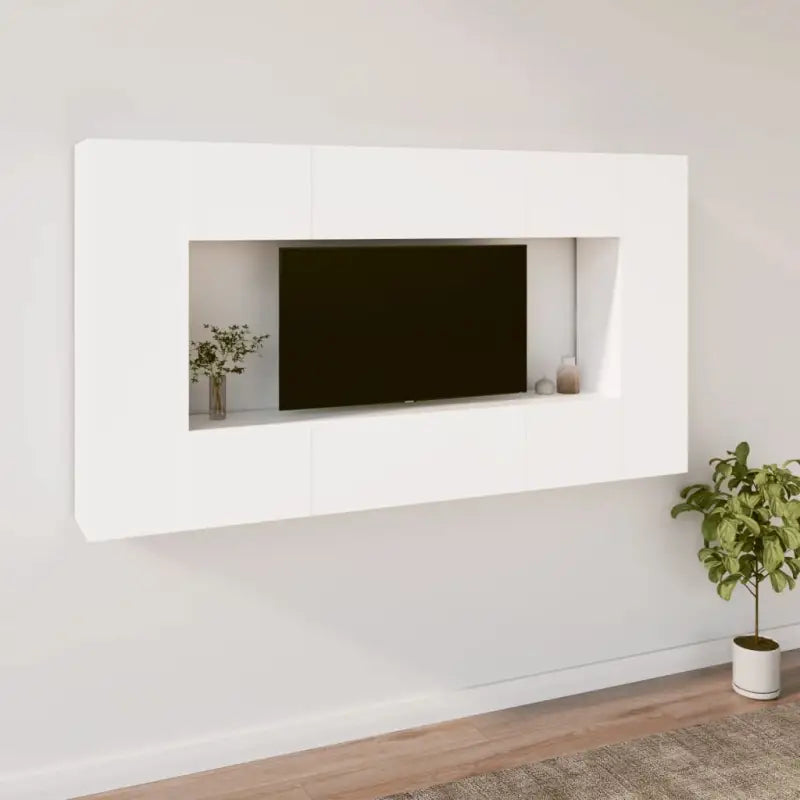 Klassieke Tv-meubels met bewerkt hout voor een stijlvolle woonkamer - Wit / 8 / 80 cm - Tv-meubels