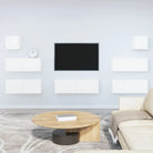 Klassieke Tv-meubels van bewerkt hout met trendy en praktische design - Wit / 7 - Tv-meubels