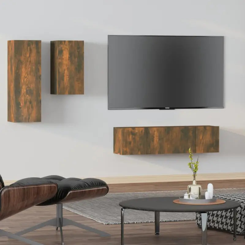 Klassieke TV-meubels van bewerkt hout voor een trendy en stabiel interieur - Tv-meubels