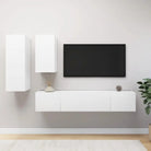 Klassieke TV-meubels van bewerkt hout voor een trendy en stabiel interieur - Wit / 4 / 80 cm - Tv-meubels