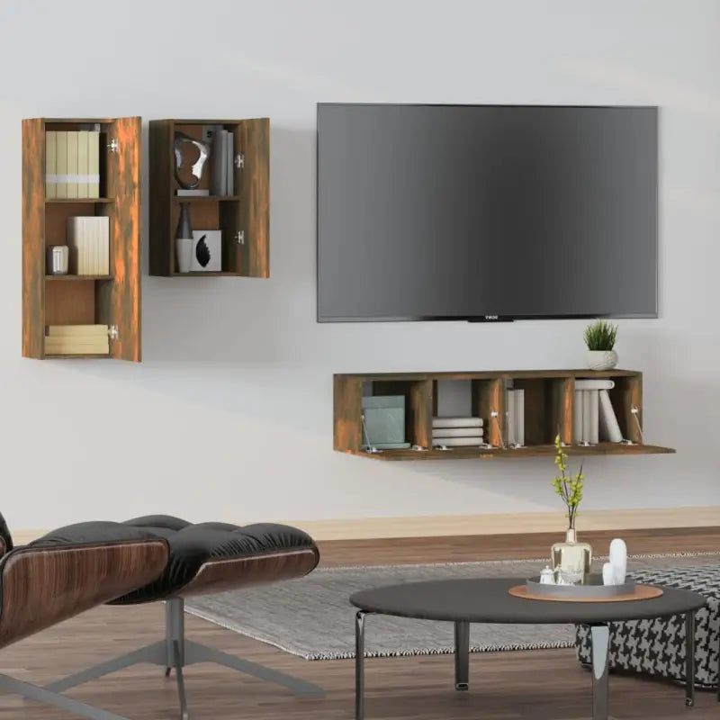 Klassieke TV-meubels van bewerkt hout voor een trendy en stabiel interieur - Tv-meubels