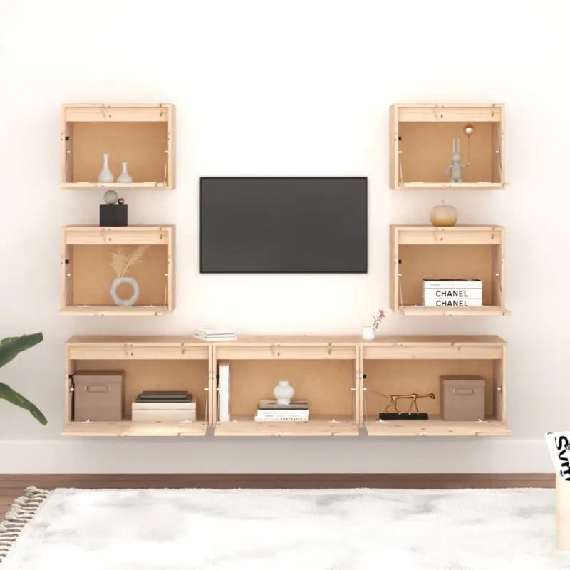 Klassieke tv-meubels van massief grenenhout voor een stijlvolle woonkamer - Tv-meubels
