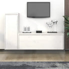 Klassieke TV-meubels van massief grenenhout voor een stijlvolle kamer - Wit / 2 - Tv-meubels