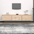 Klassieke Tv-meubels van massief grenenhout voor een trendy en praktisch interieur - Naturel / 3 - Tv-meubels