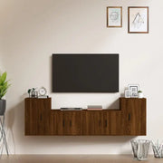 Klassieke TV-meubelset van bewerkt hout met trendy en praktische design - Tv-meubels