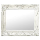 Klassieke wandspiegel met sierlijk barokframe - Wit / 50 x 40 cm / 1 - Spiegels