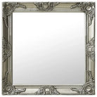 Klassieke wandspiegel met sierlijk barokframe - Zilver / 60 x 60 cm / 1 - Spiegels