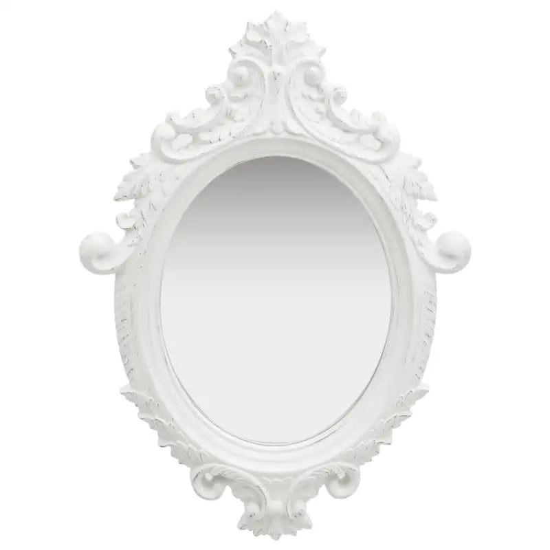 Klassieke wandspiegel met sierlijk kasteelpatroon en antieke uitstraling - Wit / 1 - Spiegels