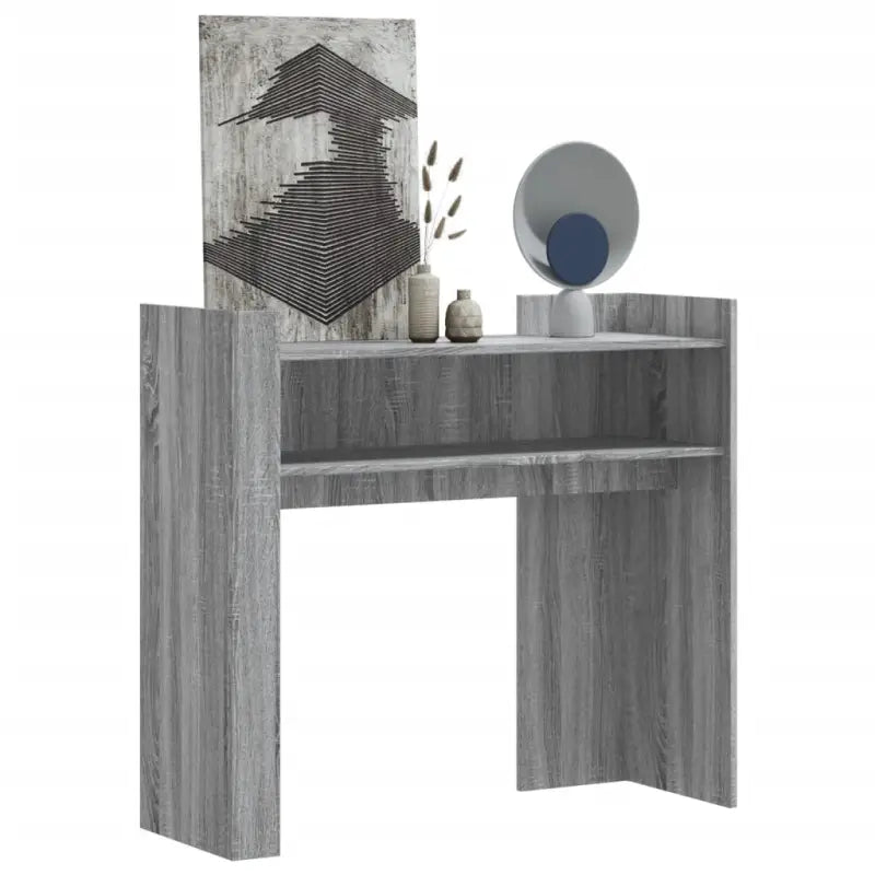 Klassieke wandtafel van bewerkt hout voor een stijlvolle inrichting - Grijs sonoma / 1 - Bijzettafels