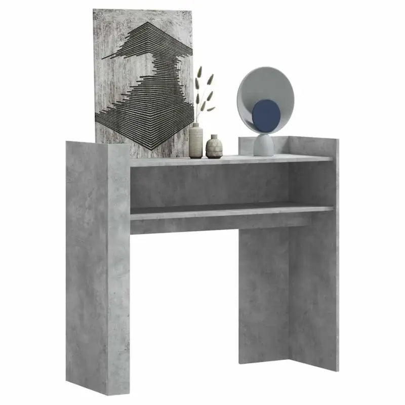 Klassieke wandtafel van bewerkt hout voor een stijlvolle inrichting - Betongrijs / 1 - Bijzettafels