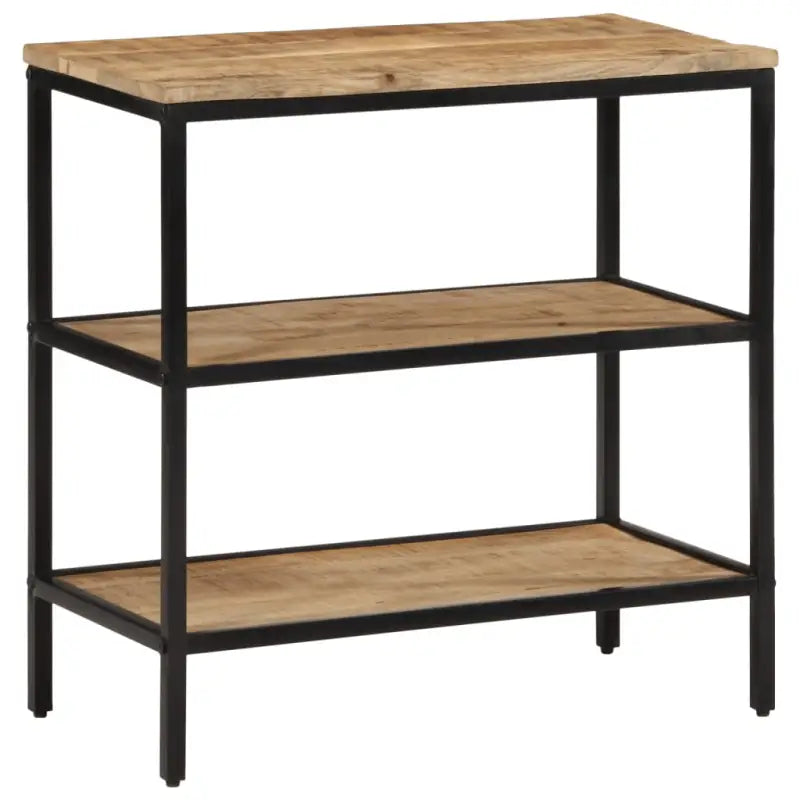 Klassieke wandtafel van massief mangohout voor in huis - 1 / 70 cm / 2 schappen - Bijzettafels