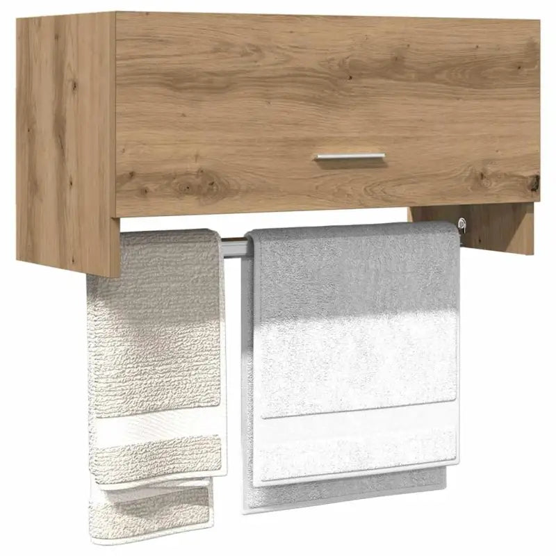 Kledingkast van bewerkt hout met kleur en stevige constructie - artisanaal eikenkleurig / 70 x 32.5 x 35 cm / 1