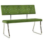 Kleine keukentafelbank met kristal en fluwelen bekleding - Lichtgroen - Keuken- & eettafelbanken