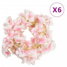 Kransen en slingers met bloemen voor een romantische feestdecoratie - lichtroze - Kransen en slingers