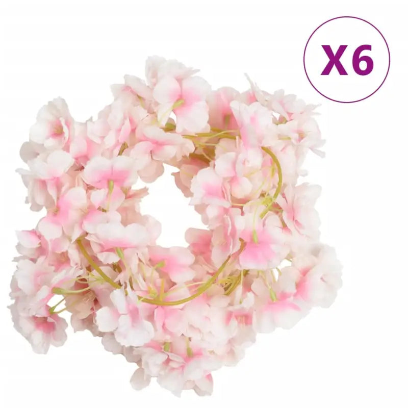Kransen en slingers met bloemen voor een romantische feestdecoratie - lichtroze - Kransen en slingers