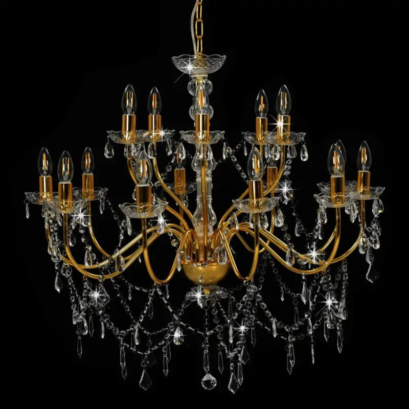 Kroonluchter met kristallen en kralen voor een elegante interieur uitstraling - Kroonluchters