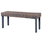 Kubu Rattan Eettafelbank voor een Natuurlijke en Stijlvolle Interieur Look - Grijs - Keuken- & eettafelbanken