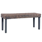 Kubu Rattan Eettafelbank voor een Natuurlijke en Stijlvolle Interieur Look - Grijs - Keuken- & eettafelbanken